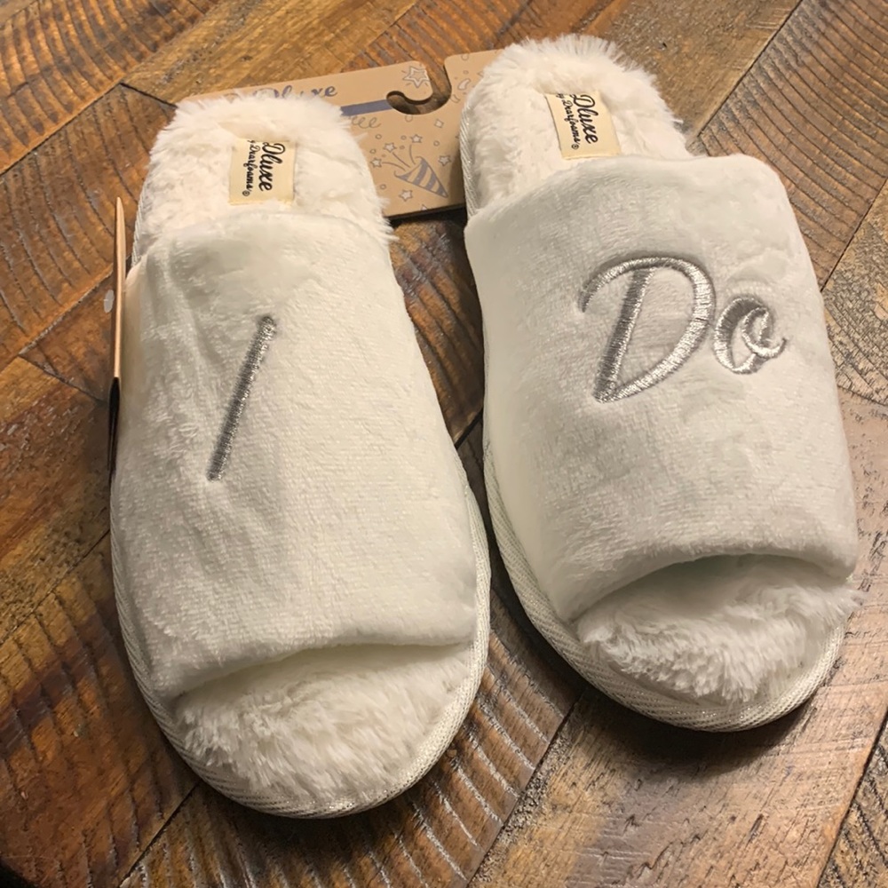 Brand New Deluxe Memory Foam Bridal Slippers